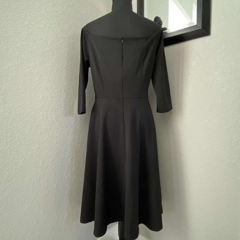 MISSMAY Retro Scallop Boat Neck Black Swing Dress Large - Picture 10 of 15
